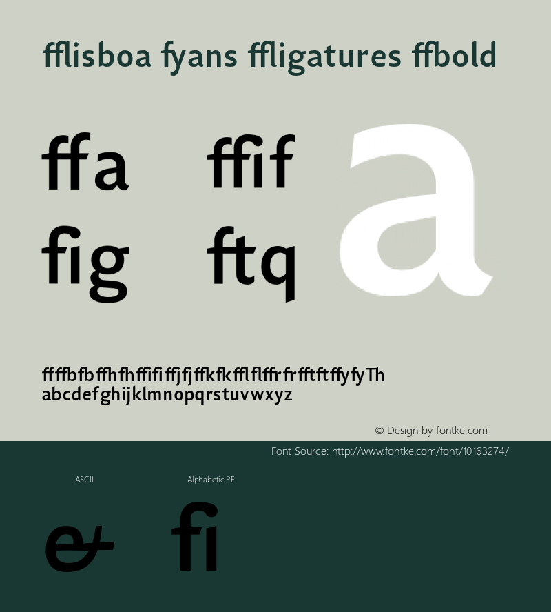 Lisboa Sans Ligatures Bold 001.000 Font Sample