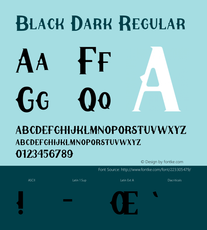 BlackDark Version 1.00;March 19, 2021;FontCreator 12.0.0.2563 64-bit图片样张