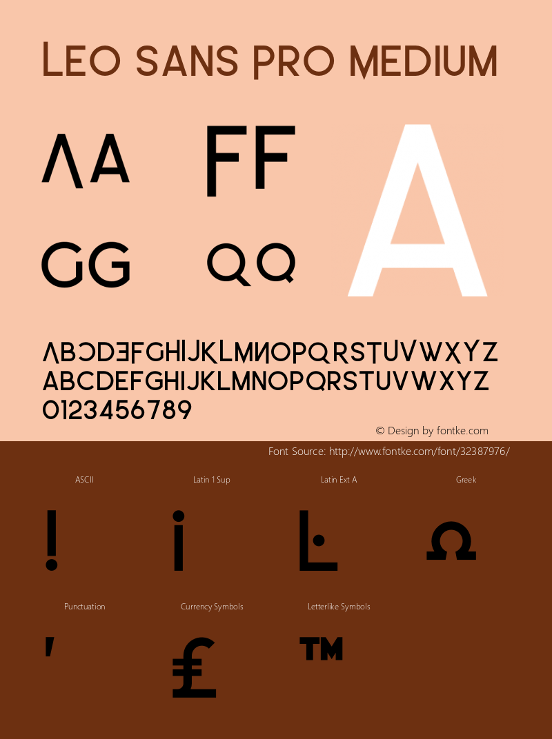 Leo Sans Pro Medium Version 1.002;Fontself Maker 3.1.1 Font Sample