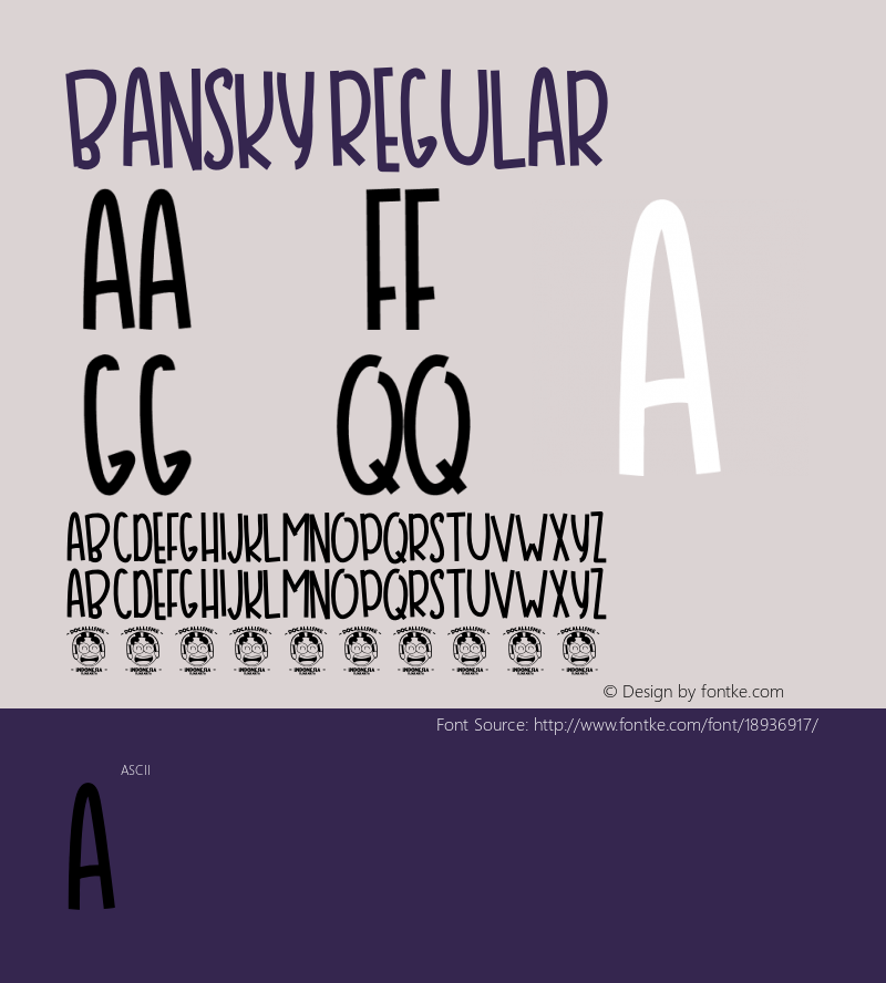 BANSKY Regular Version 1.0 Font Sample