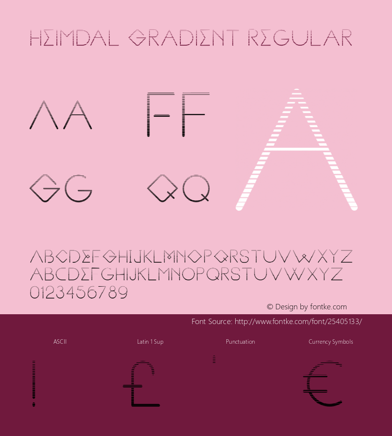 HeimdalGradient 1.000 Font Sample