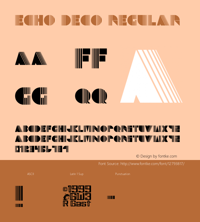 Echo Deco Regular 2.0 - 8/01/99 Font Sample