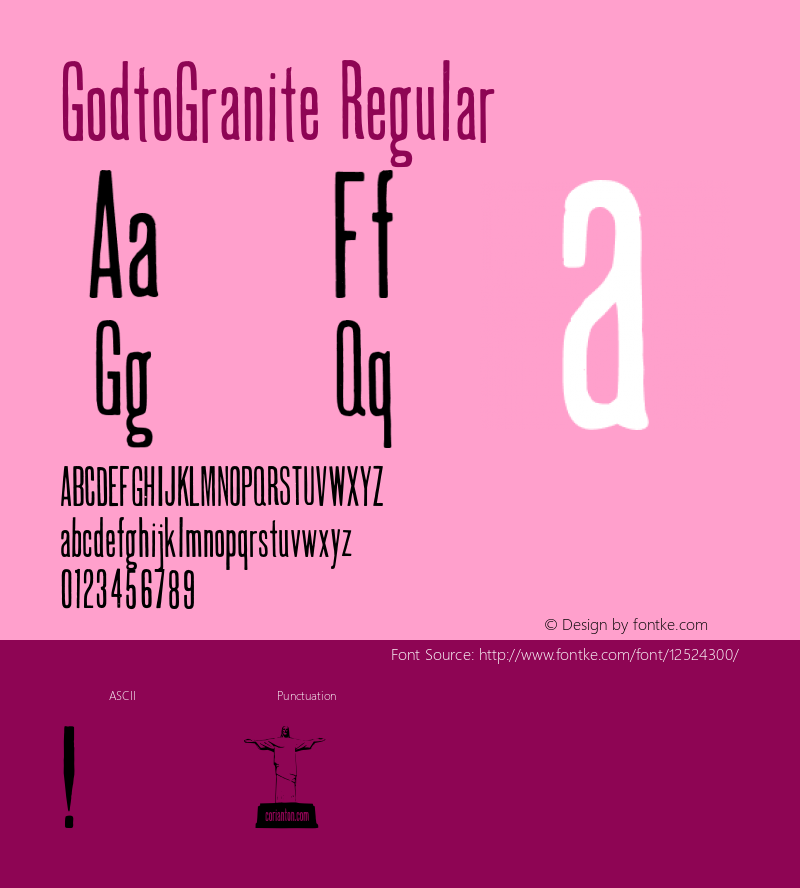 GodtoGranite Regular 001.000 Font Sample