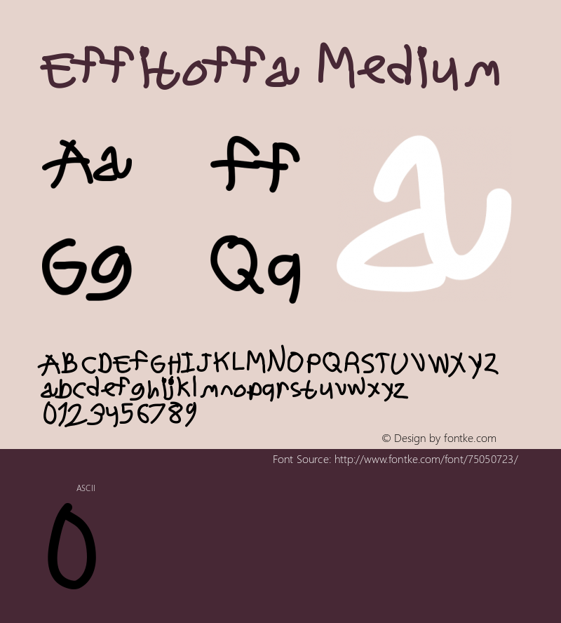 Effitoffa Version 001.000 Font Sample