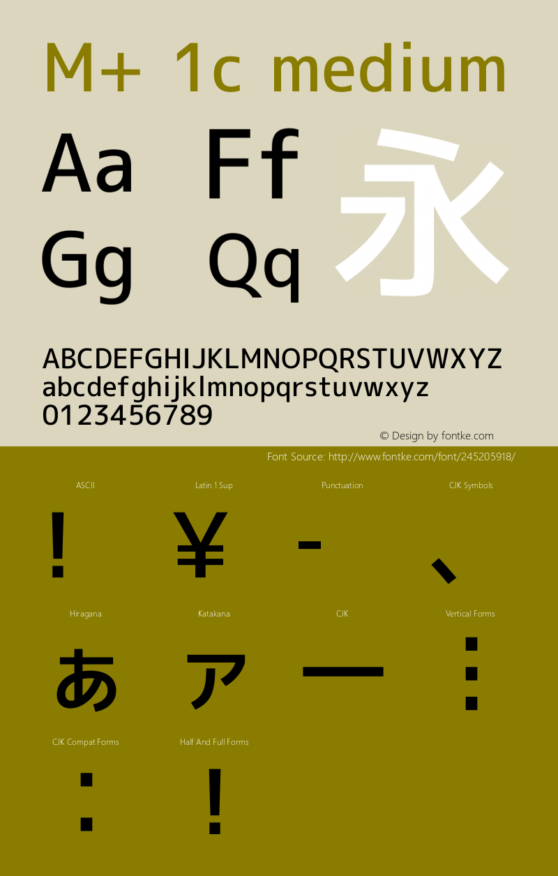 M+ 1c medium Version 1.018图片样张