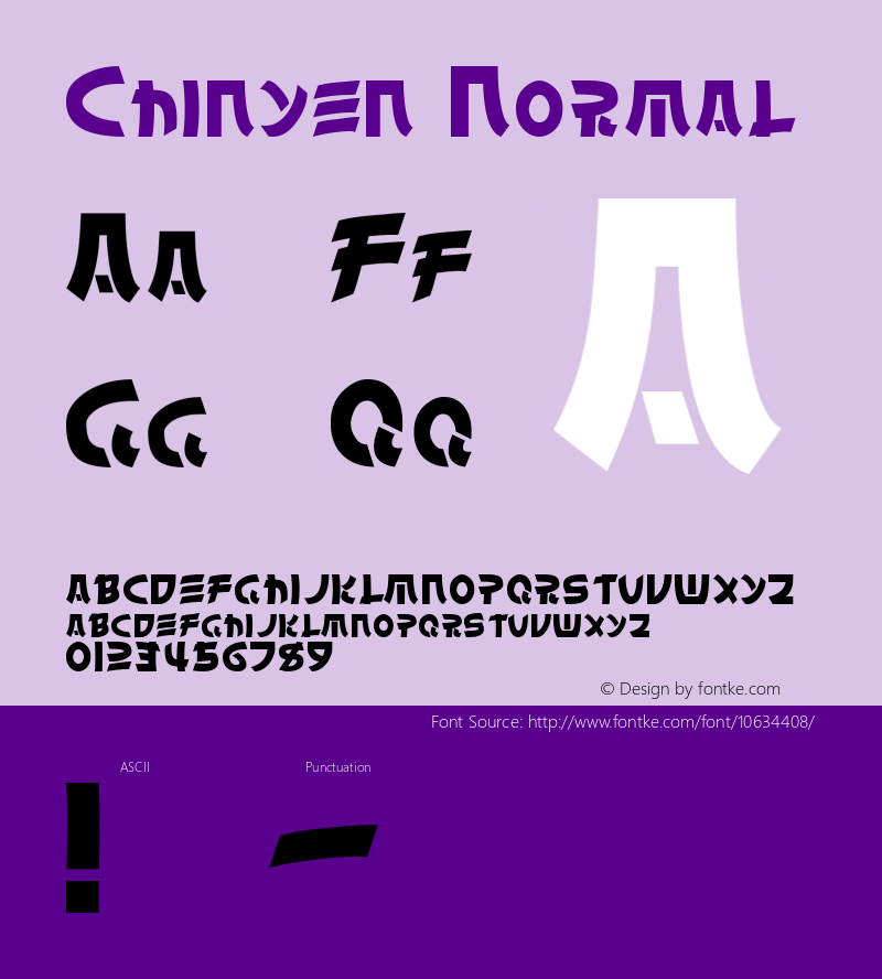 Chinyen Normal Version 1.0 Font Sample