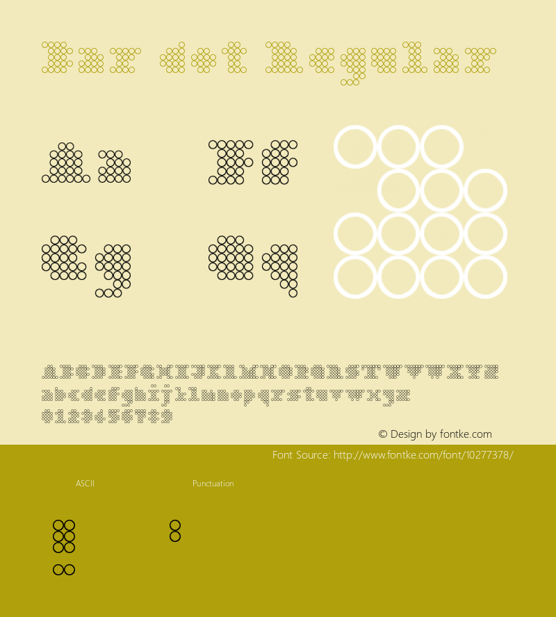 Bar dot Regular Version 1.0 Font Sample