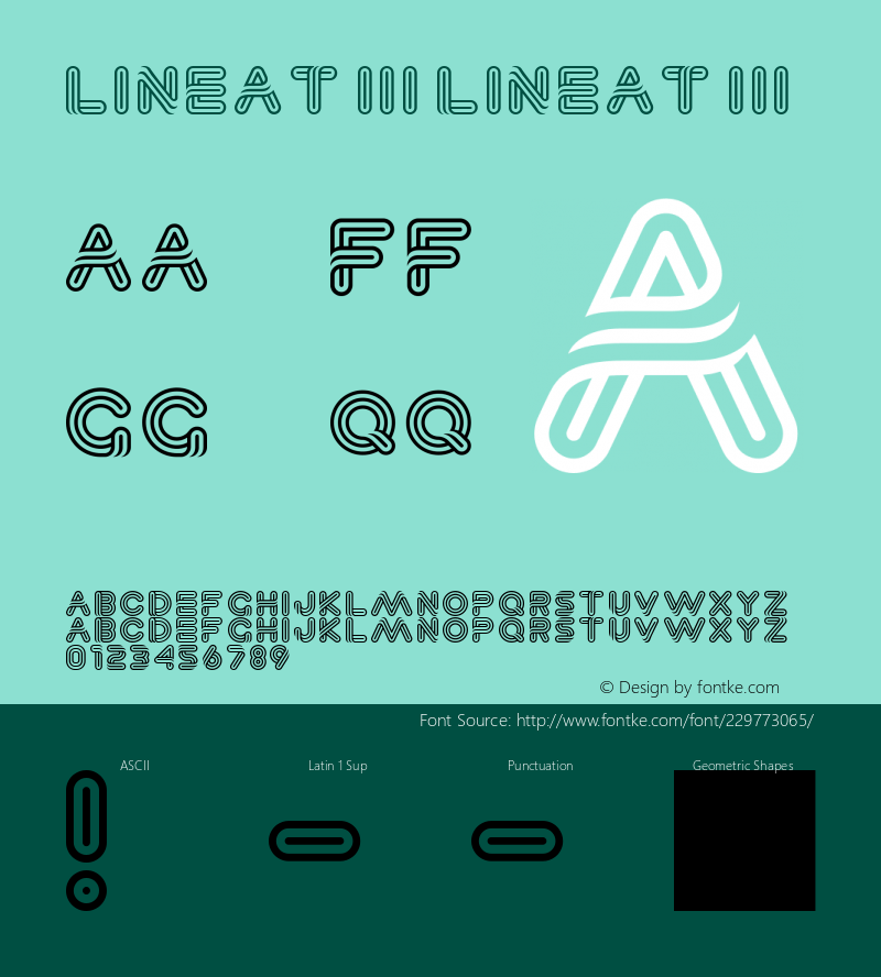 Lineat III Lineat III Version 1.00;May 20, 2020;FontCreator 12.0.0.2525 32-bit图片样张