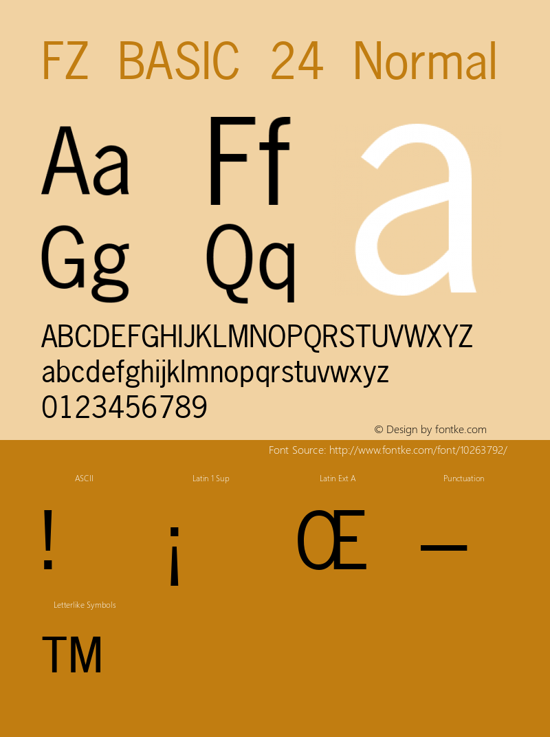 FZ BASIC 24 Normal 1.0 Thu Apr 21 19:20:43 1994 Font Sample