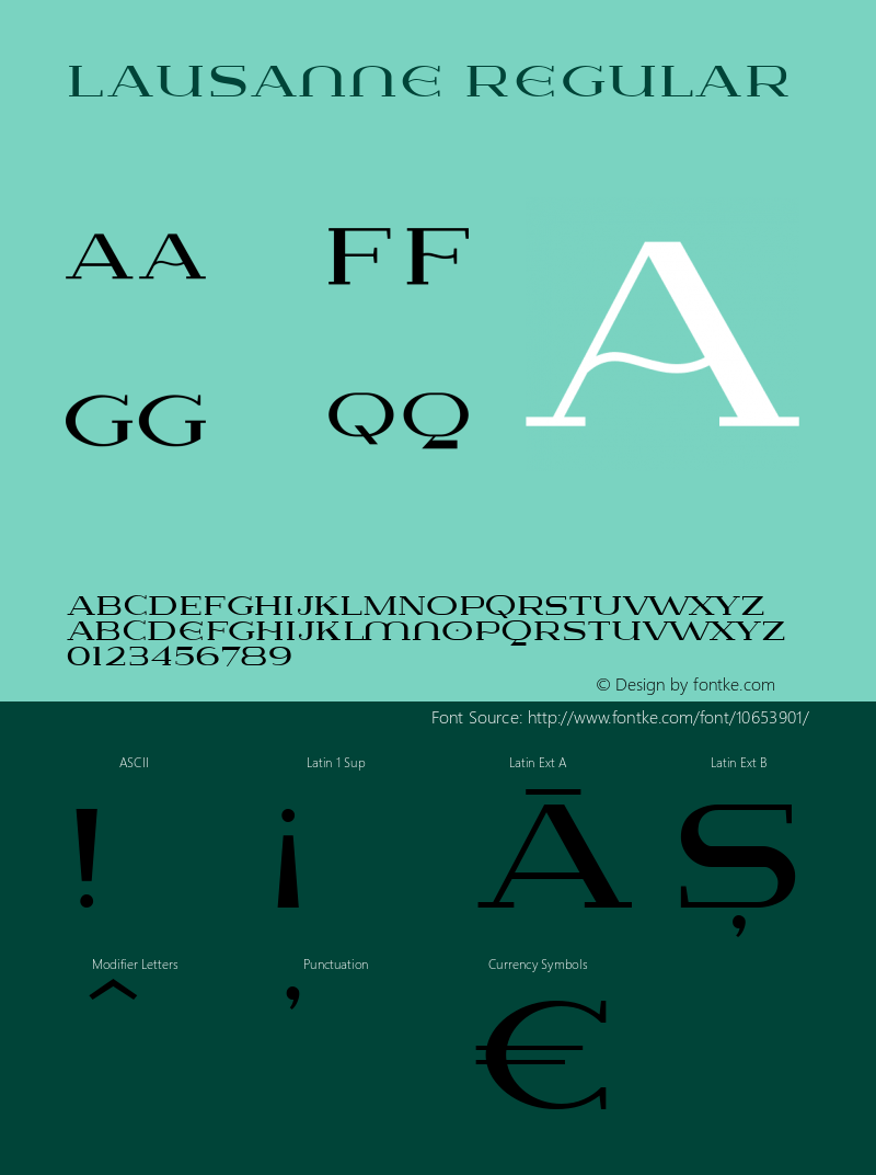 Lausanne Regular Version 1.000 2015 initial release Font Sample