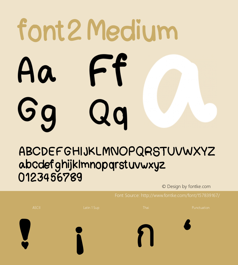 font2 Version 001.000 Font Sample