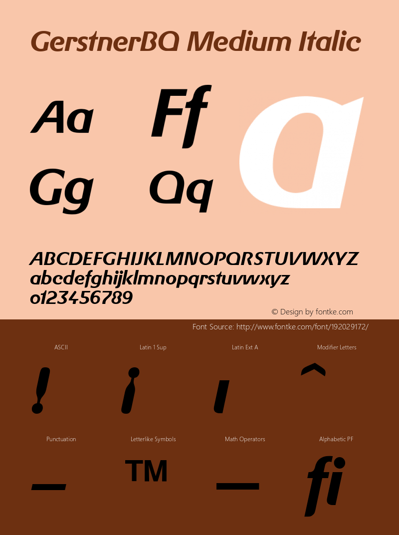 GerstnerBQ Medium Italic 001.000图片样张