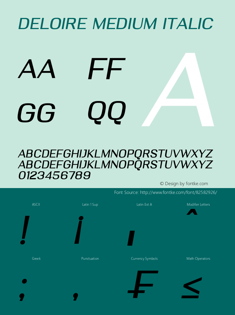 Deloire Medium Italic Version 1.00;October 1, 2020;FontCreator 13.0.0.2683 64-bit Font Sample