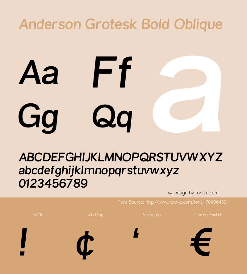 Anderson Grotesk Bold Oblique Version 1.002;Fontself Maker 2.1.2图片样张