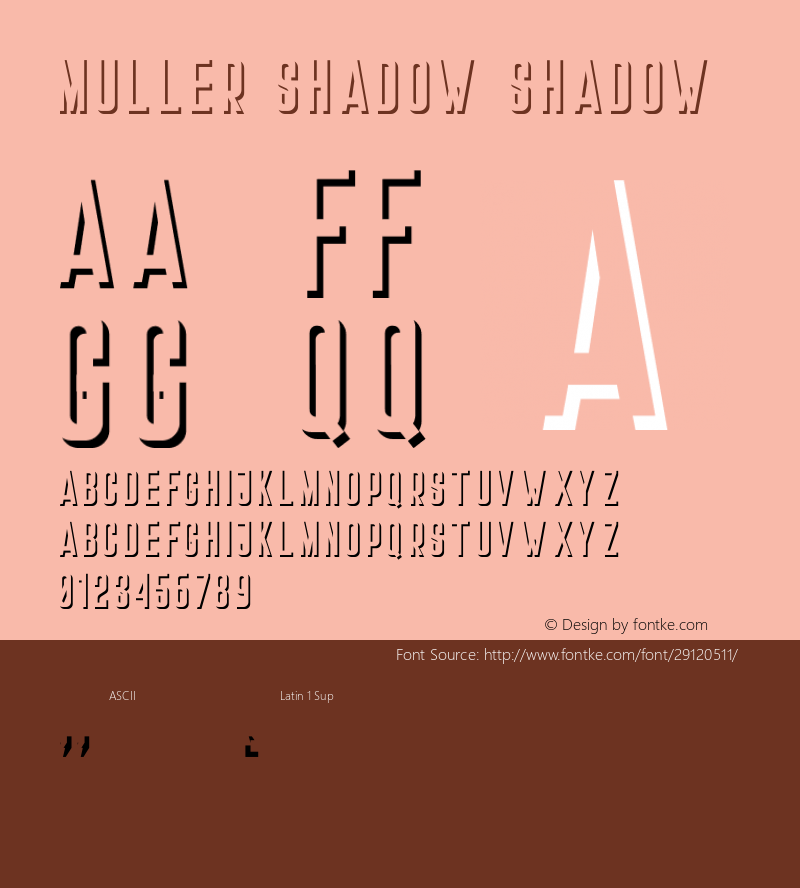 Muller Shadow Undefined Font Sample