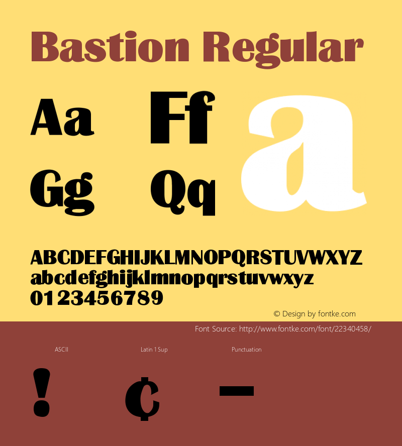 Bastion 001.001 Font Sample