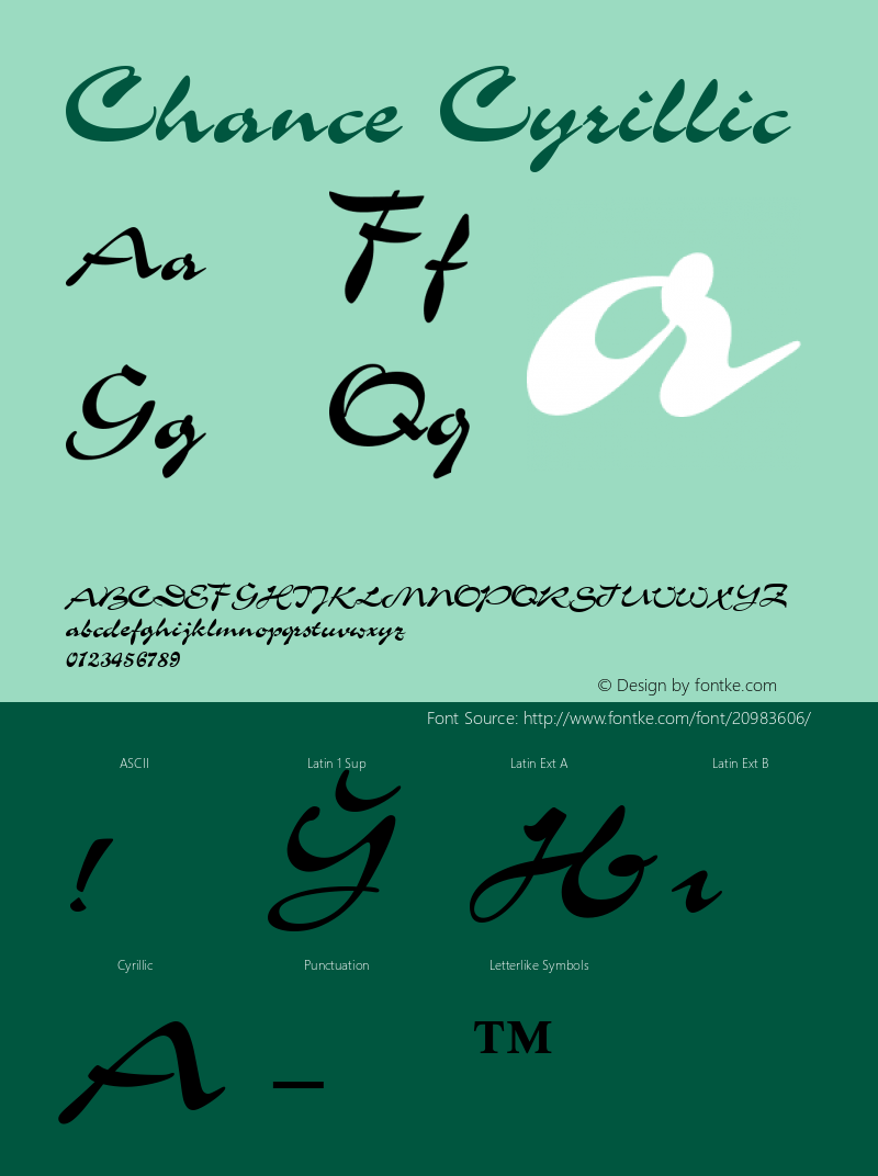 Chance Cyrillic 001.000 Font Sample