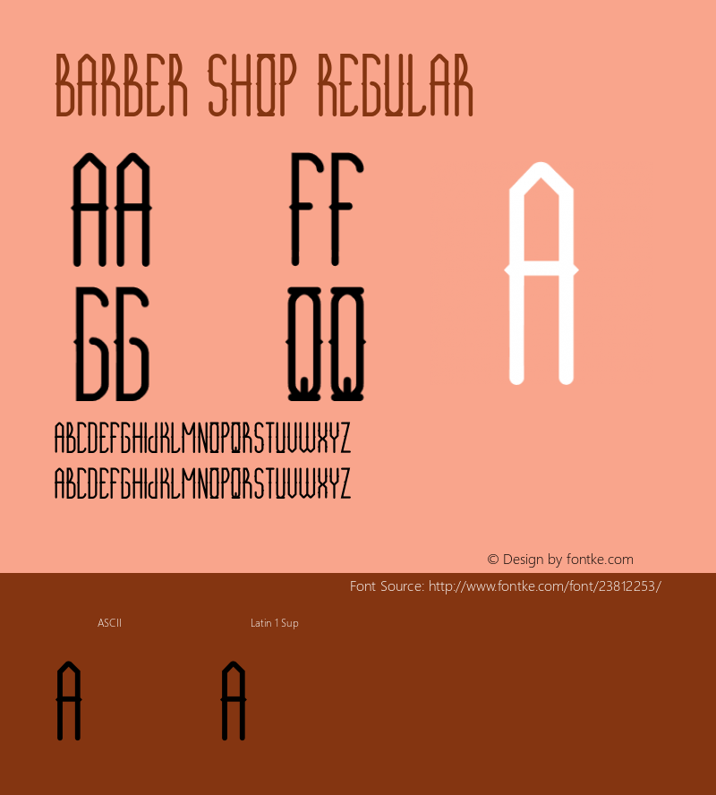 Barber Shop Version 1.002;Fontself Maker 2.0.4 Font Sample