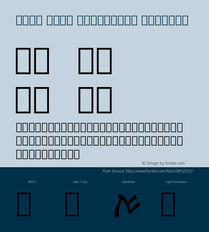 Noto Sans Samaritan Regular Version 2.000 Font Sample