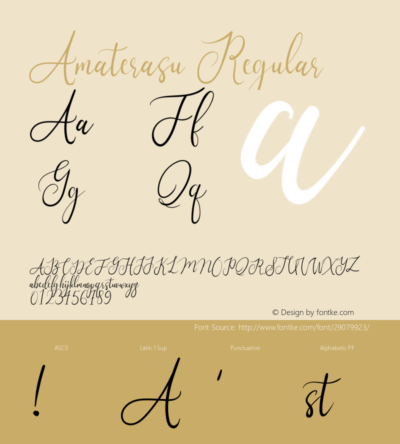 Amaterasu Version 1.006;Fontself Maker 3.1.1 Font Sample