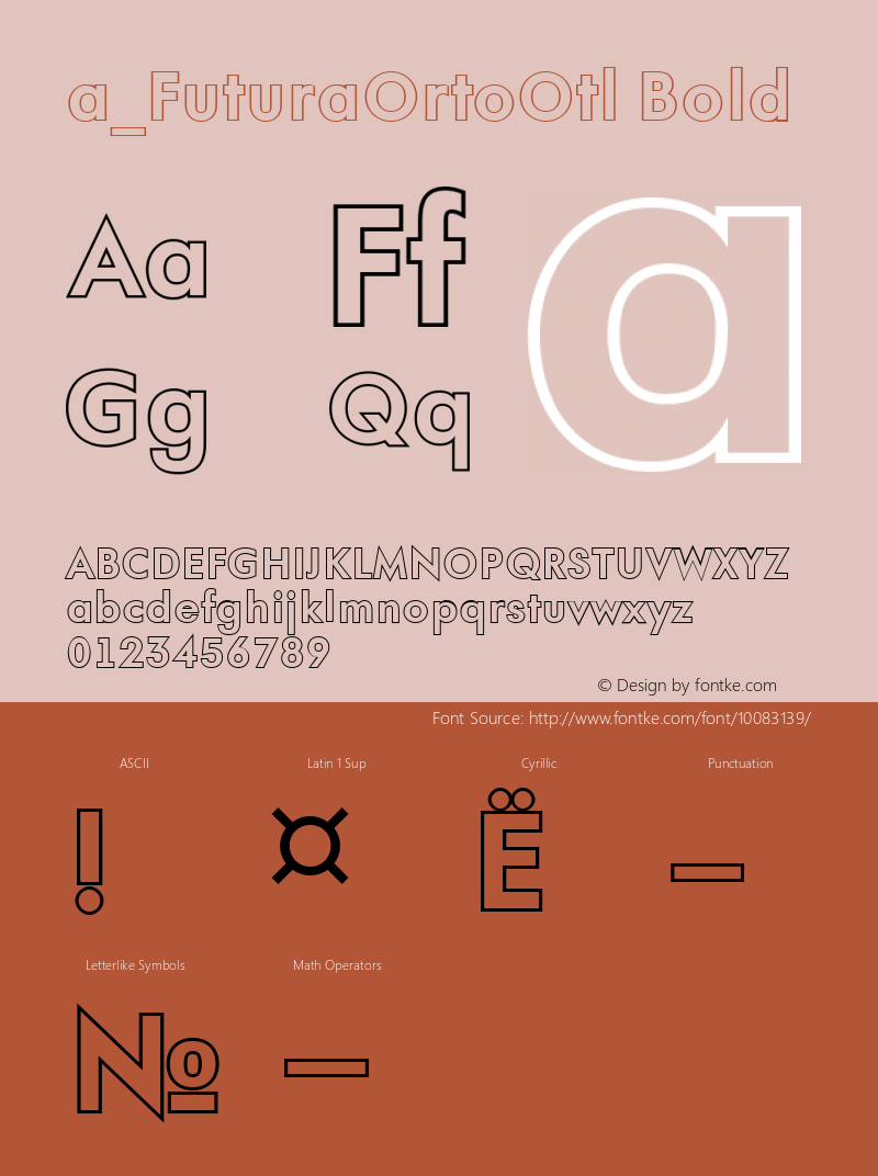 a_FuturaOrtoOtl Bold 001.002 Font Sample