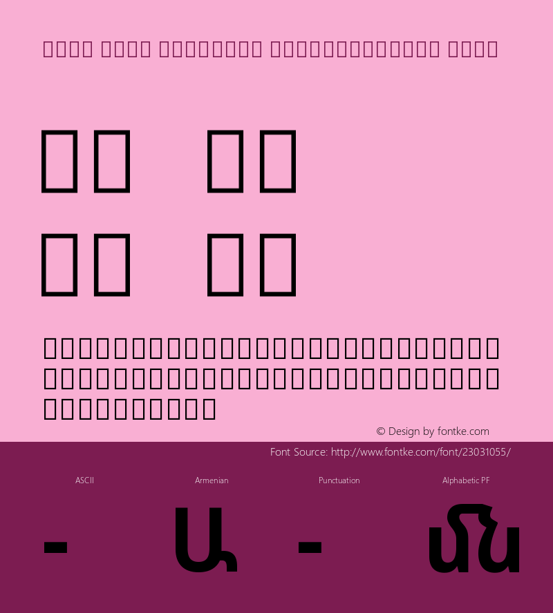 Noto Sans Armenian SemiCondensed Bold Version 1.902 Font Sample