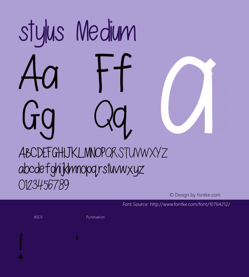 stylus Medium Version 1.0 Font Sample