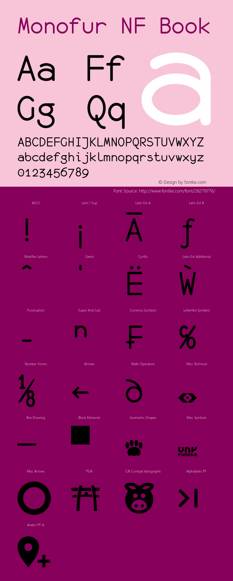 monofur Nerd Font Complete Windows Compatible 1.0 2000-03-28 Font Sample