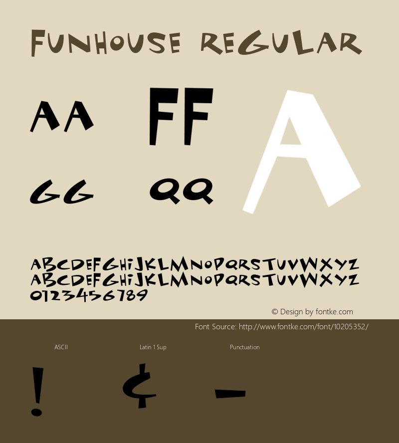 Funhouse Regular 001.000 Font Sample