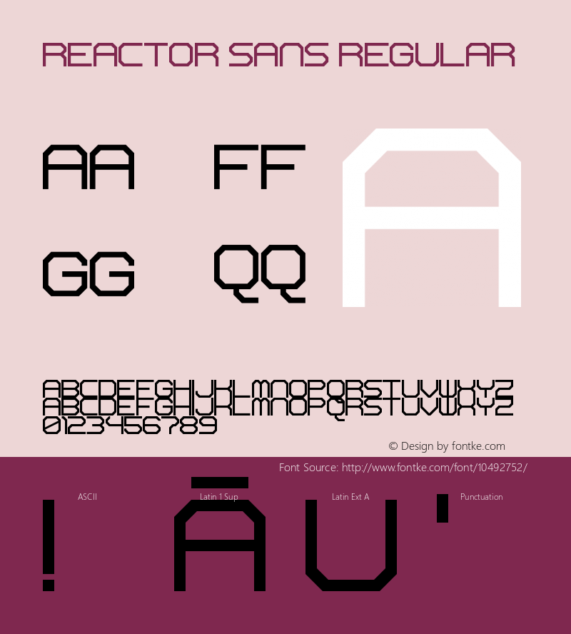 Reactor Sans Regular Version 1.0 Font Sample