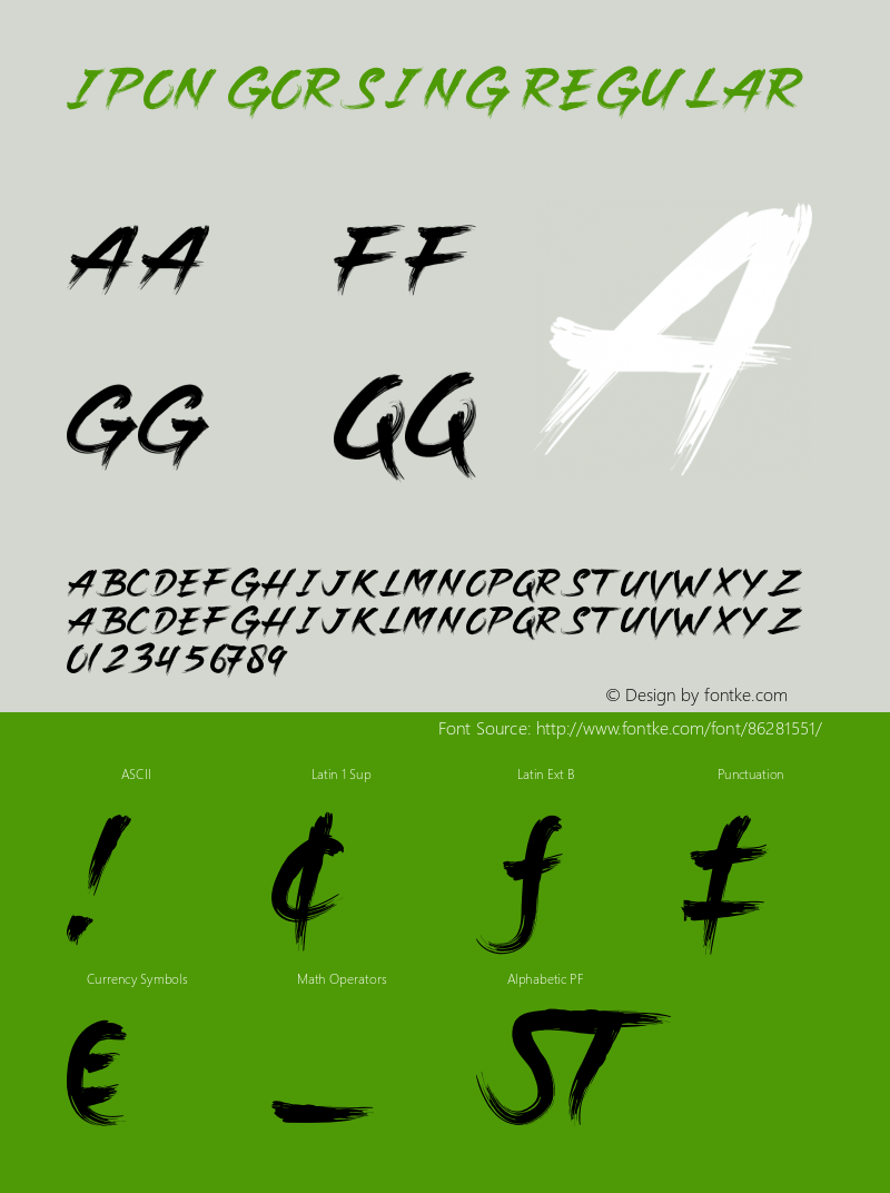 Ipon Gorsing 1.0 Font Sample