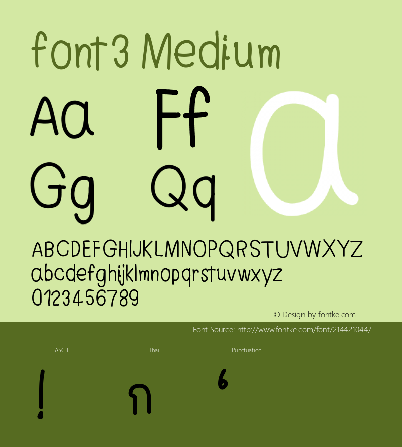 font3 Version 001.000图片样张