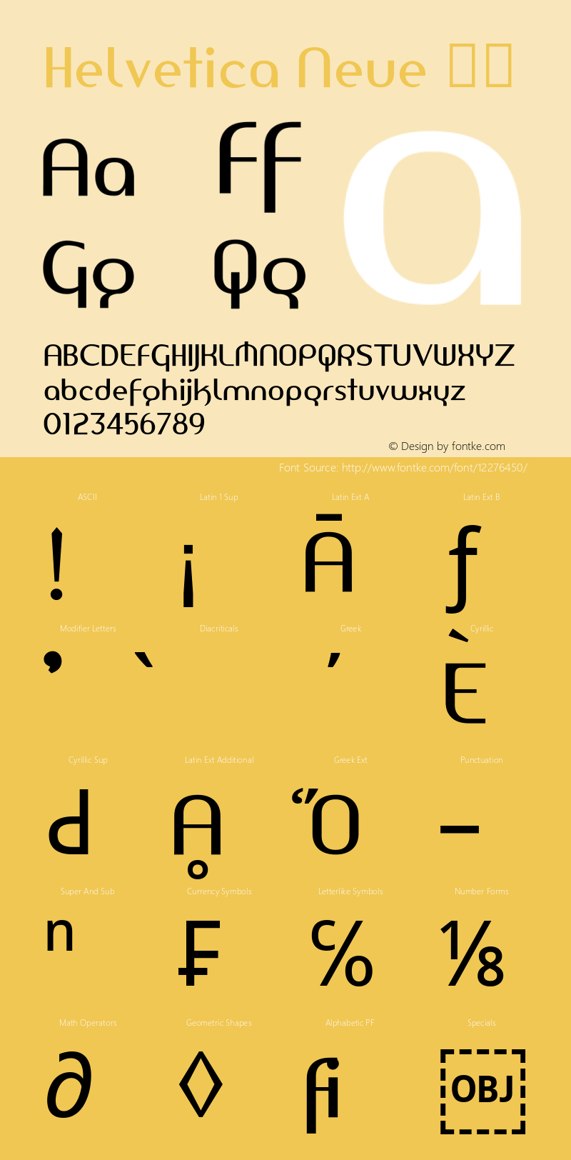 Helvetica Neue 中等 10.0d35e1 Font Sample