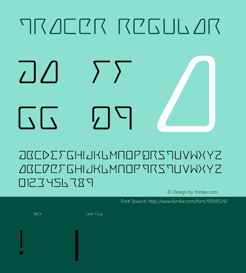 Tracer Regular 1 Font Sample