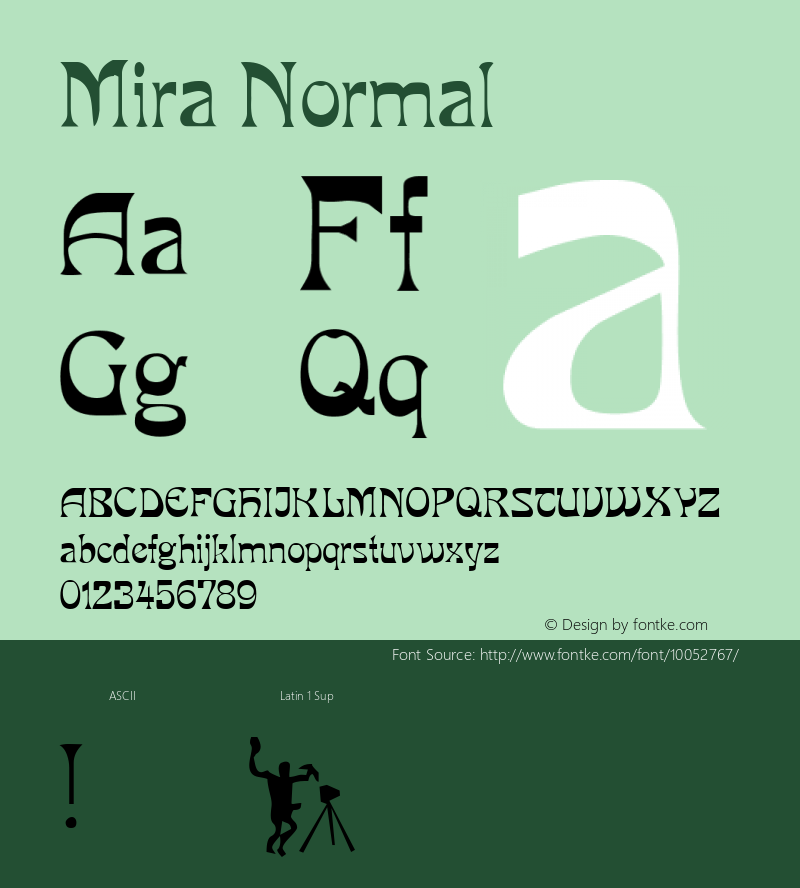 Mira Normal 1.0 Fri Oct 08 18:10:19 1993 Font Sample