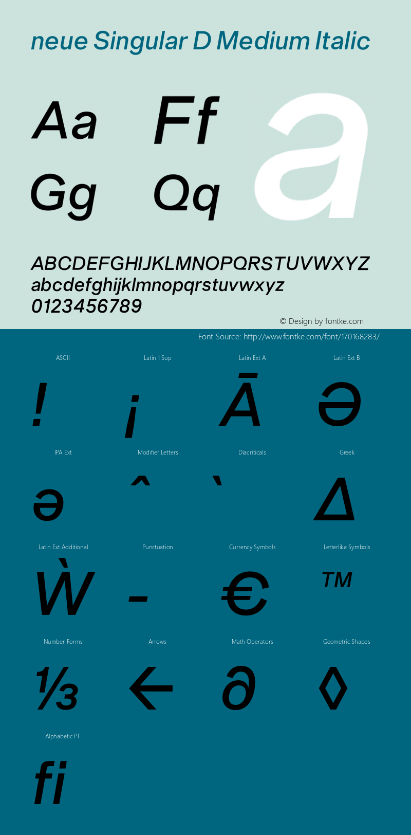 neue Singular D Medium Italic Version 1.000;hotconv 1.0.109;makeotfexe 2.5.65596图片样张