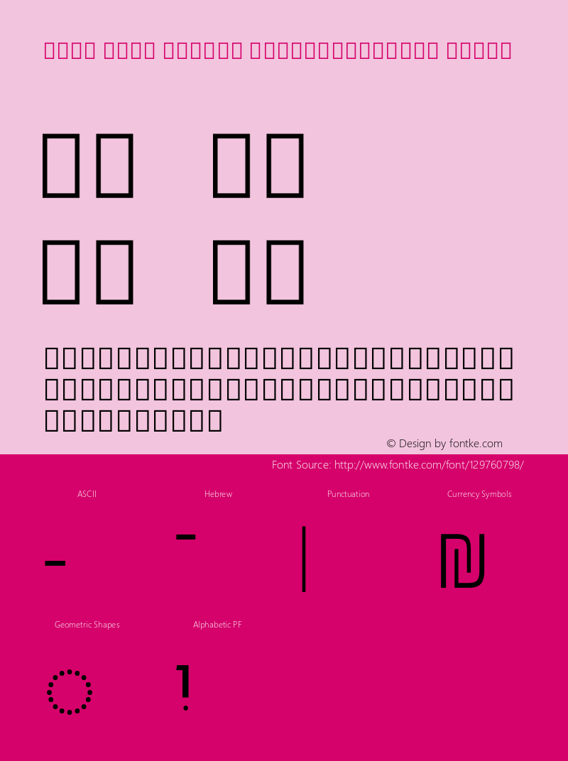 Noto Sans Hebrew ExtraCondensed Light Version 3.000; ttfautohint (v1.8.3) -l 8 -r 50 -G 200 -x 14 -D hebr -f none -a qsq -X 