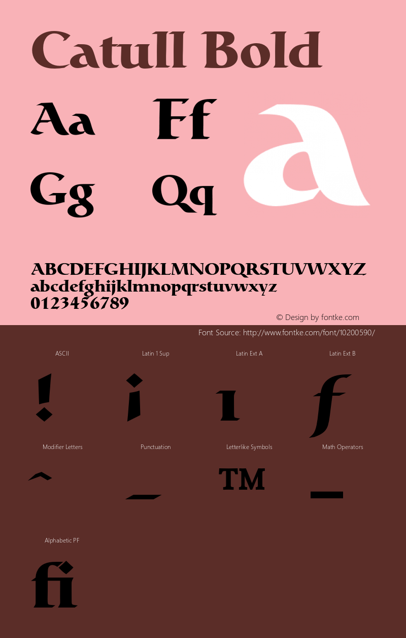 Catull Bold 001.000 Font Sample