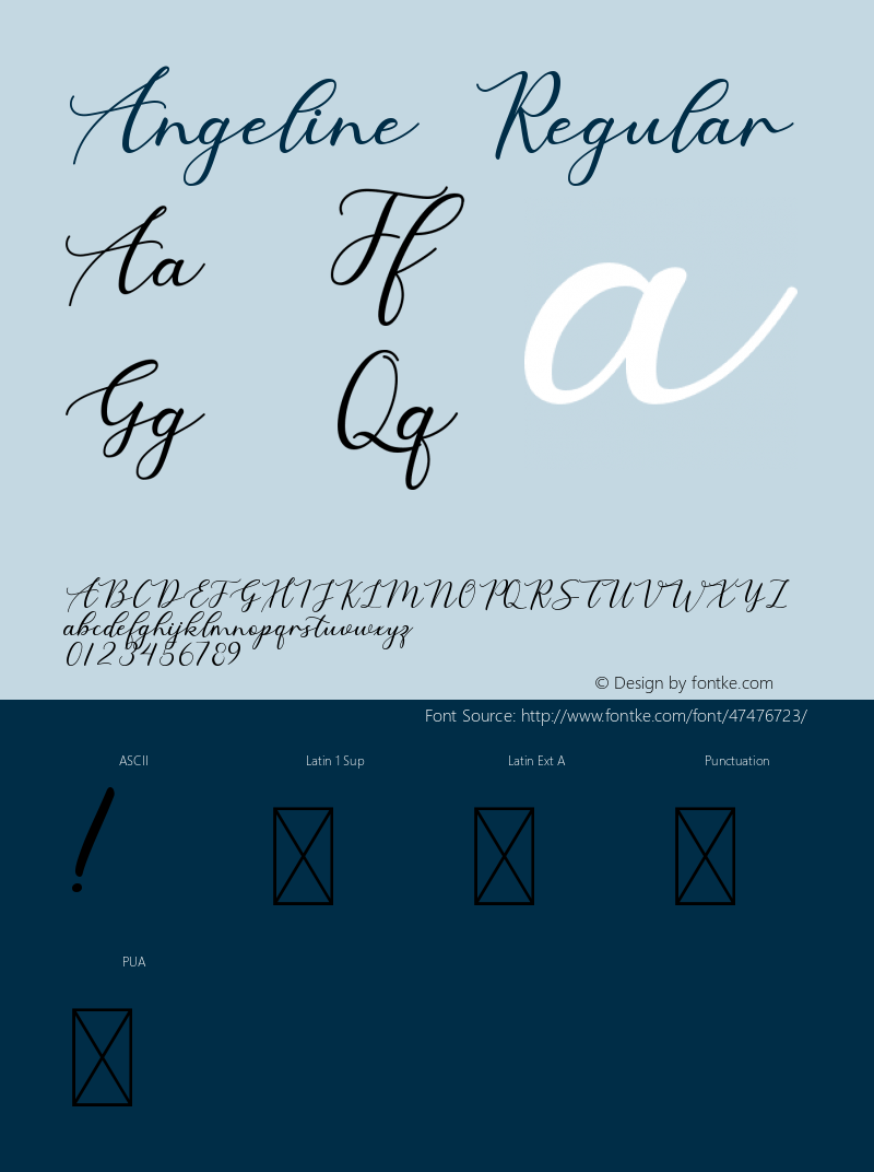 Angeline Version 1.002;Fontself Maker 3.3.0 Font Sample