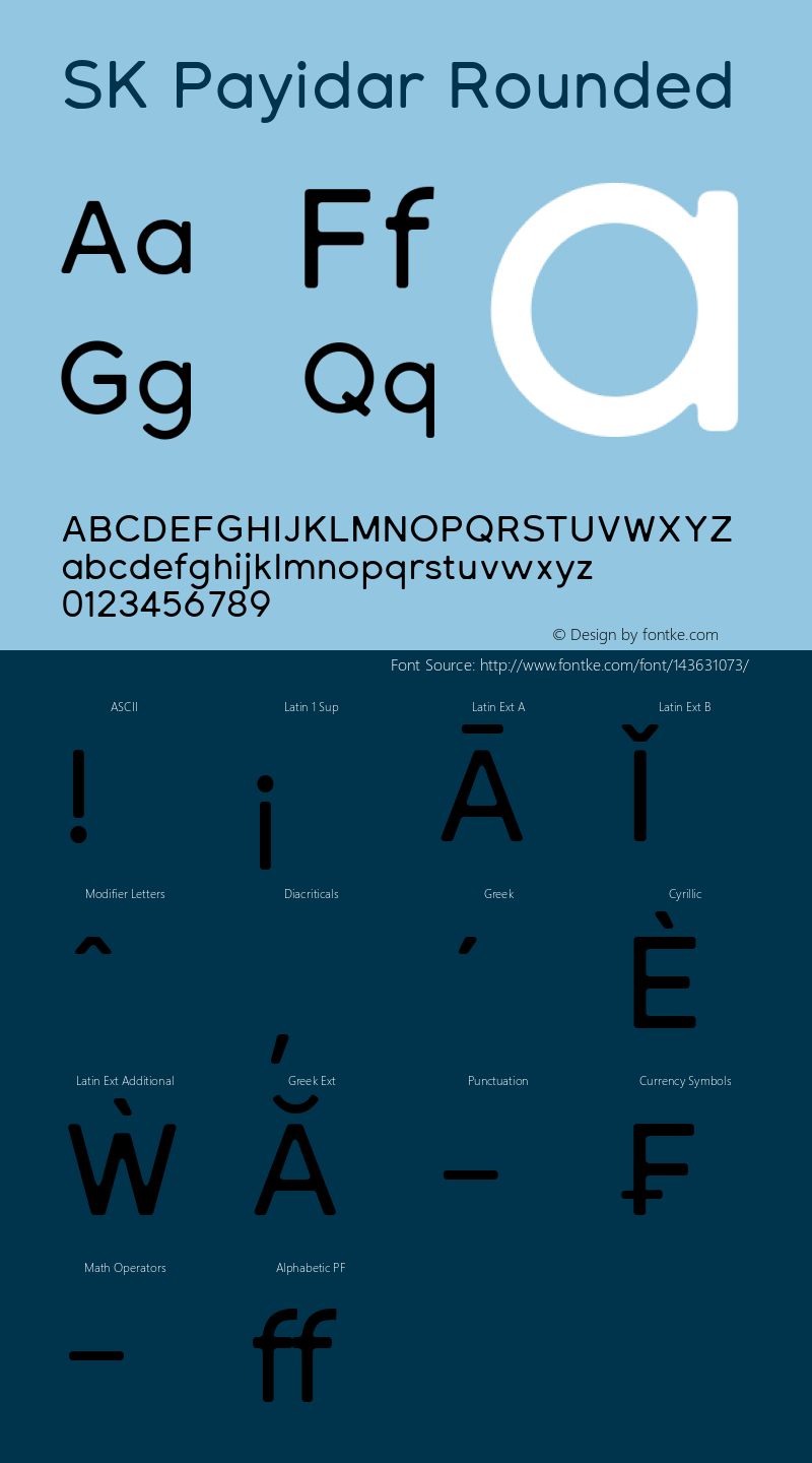 SK Payidar Rounded 1.000 Font Sample