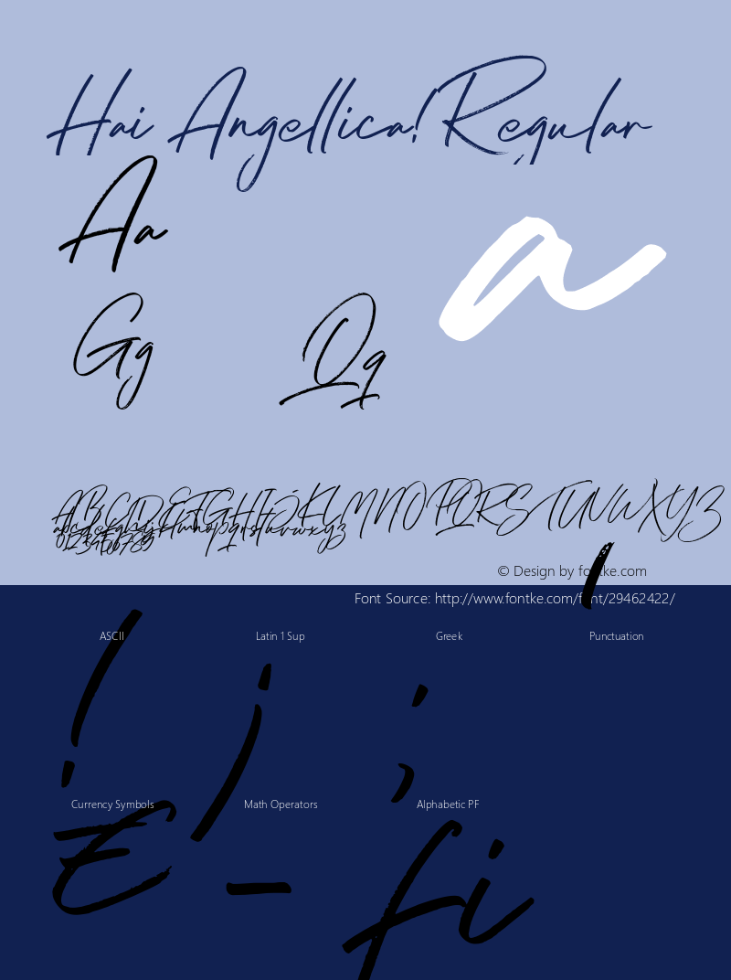 Hai Angellica! Version 1.00;May 10, 2019;FontCreator 11.5.0.2430 64-bit Font Sample