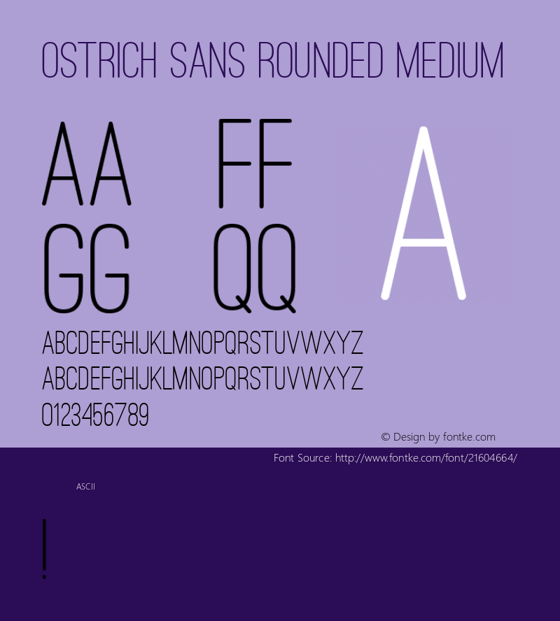 Ostrich Sans Rounded Medium  Font Sample