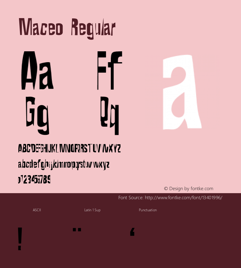 Maceo Regular 001.000 Font Sample