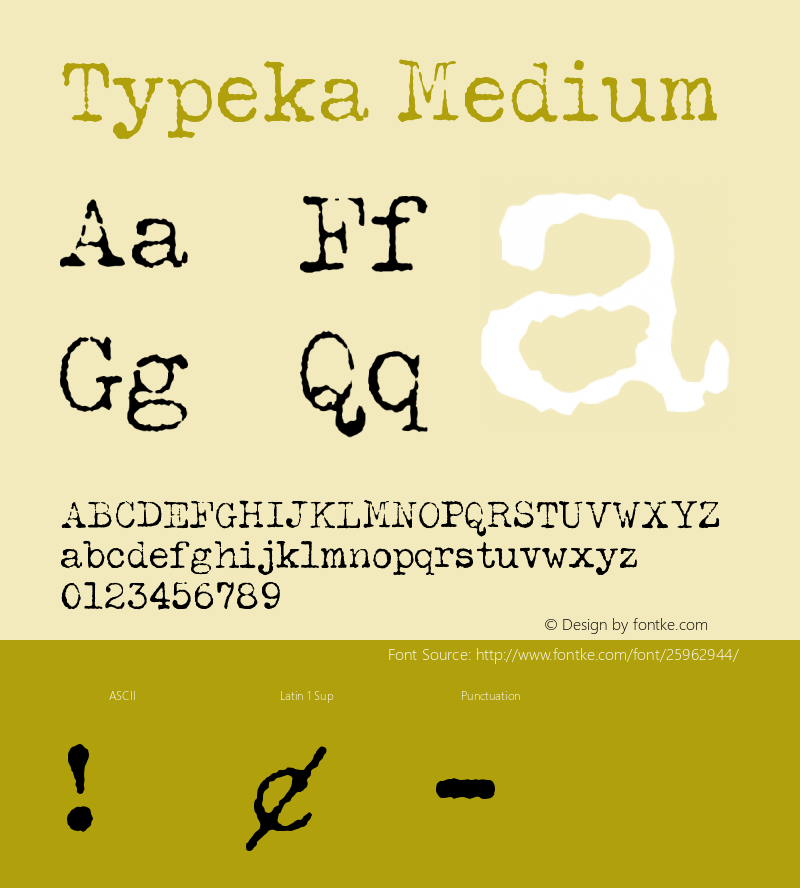 Typeka Version 001.000 Font Sample