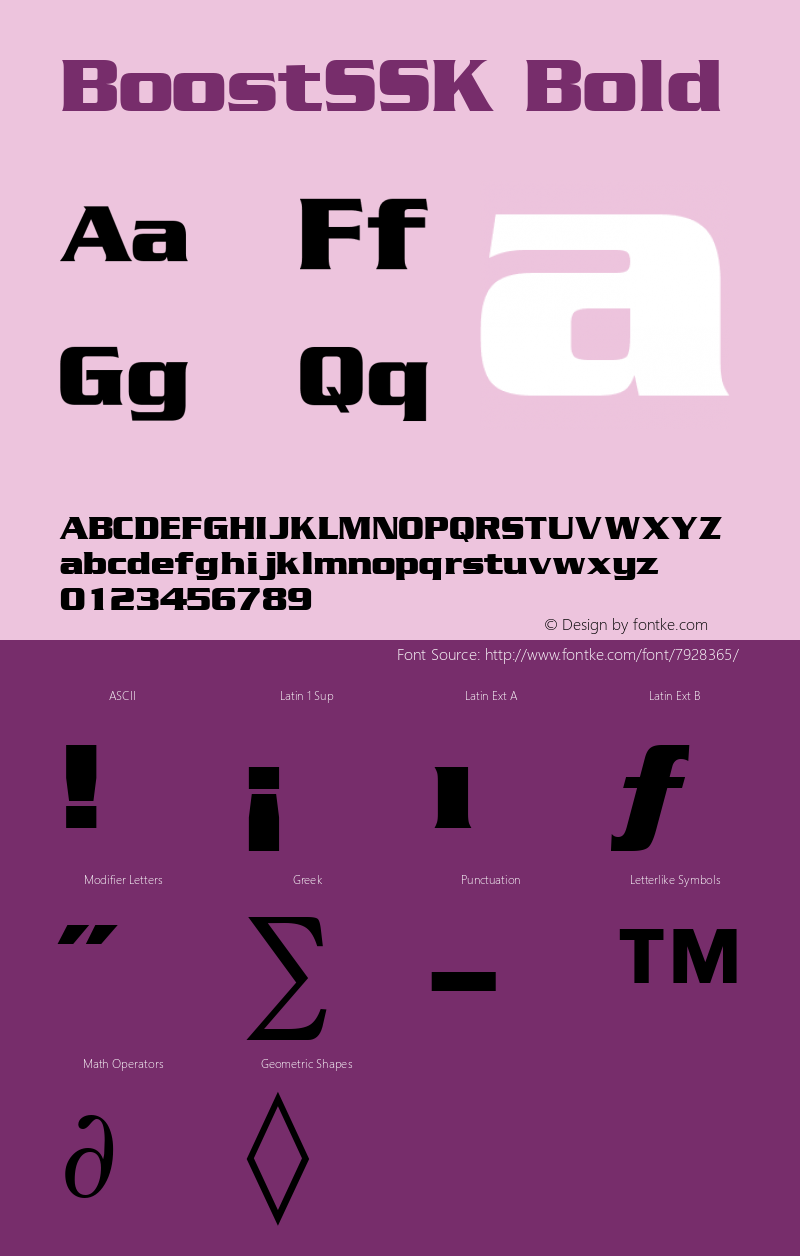 BoostSSK Bold Altsys Metamorphosis:8/25/94 Font Sample