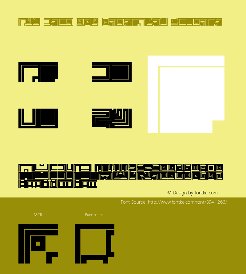 Ann Fret Two UltraBold W95 Rg Version 4.10 Font Sample