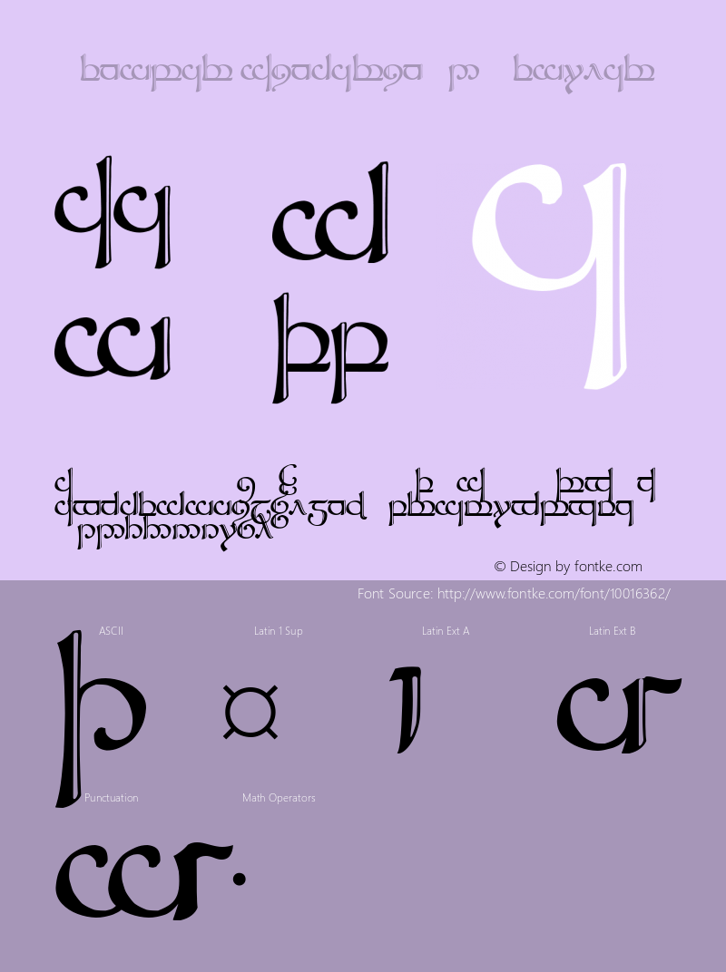 Tengwar Sindarin-2 Regular Unknown Font Sample