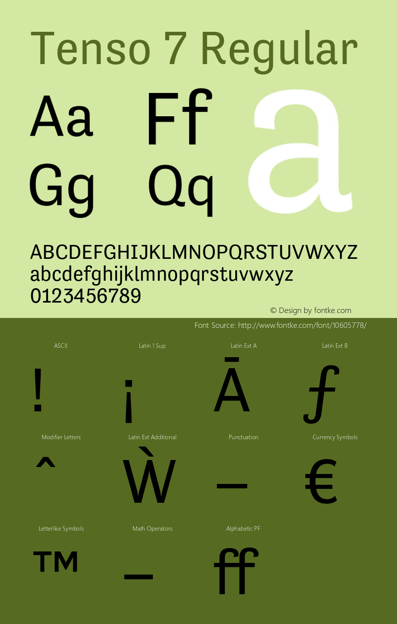 Tenso 7 Regular Version 1.035;com.myfonts.easy.exljbris.tenso.regular.wfkit2.version.41Eh Font Sample