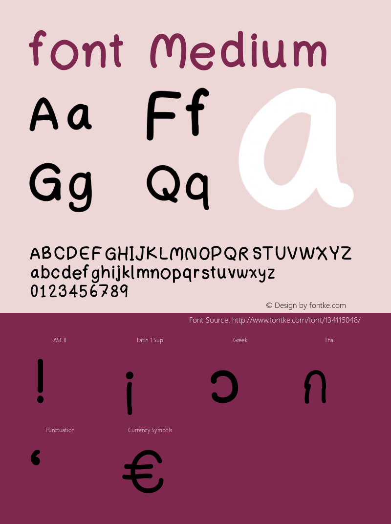 font Version 001.000 Font Sample