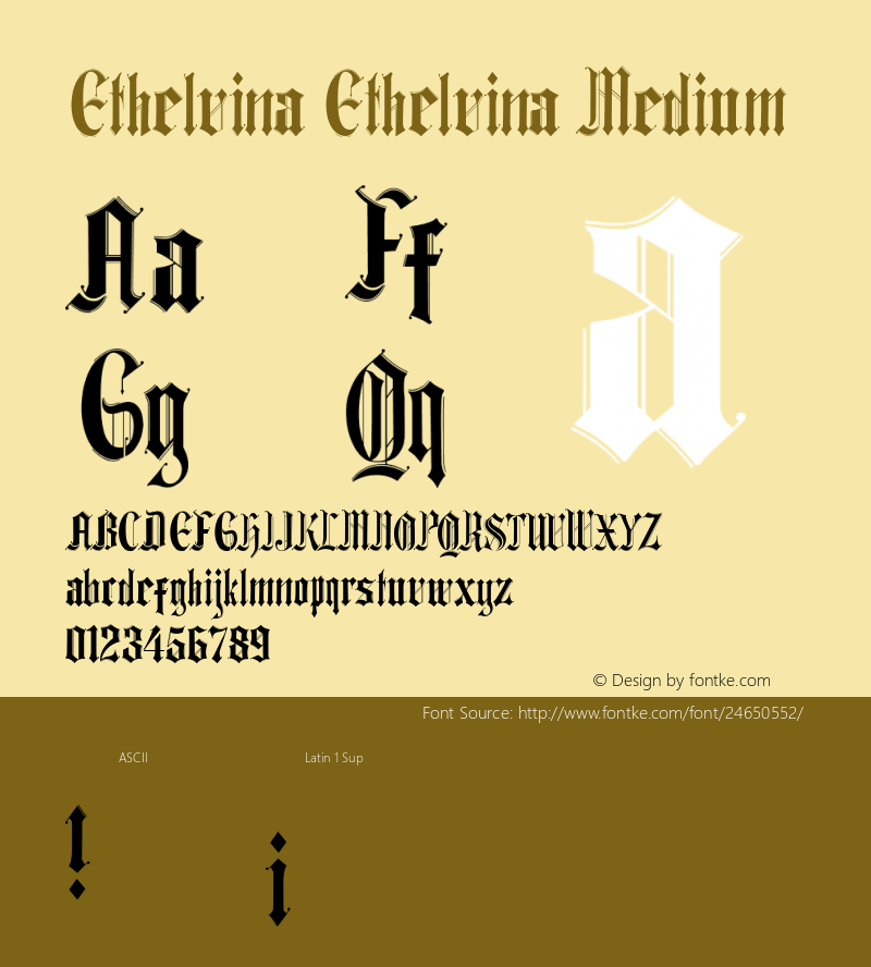 Ethelvina_Medium Version 1.000 Font Sample